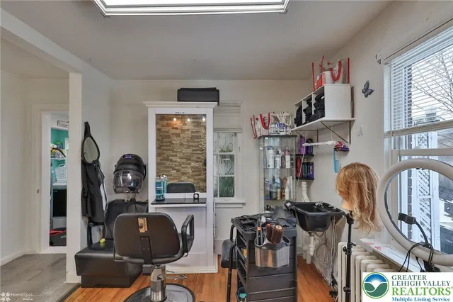 a bathroom with a sink and a shower