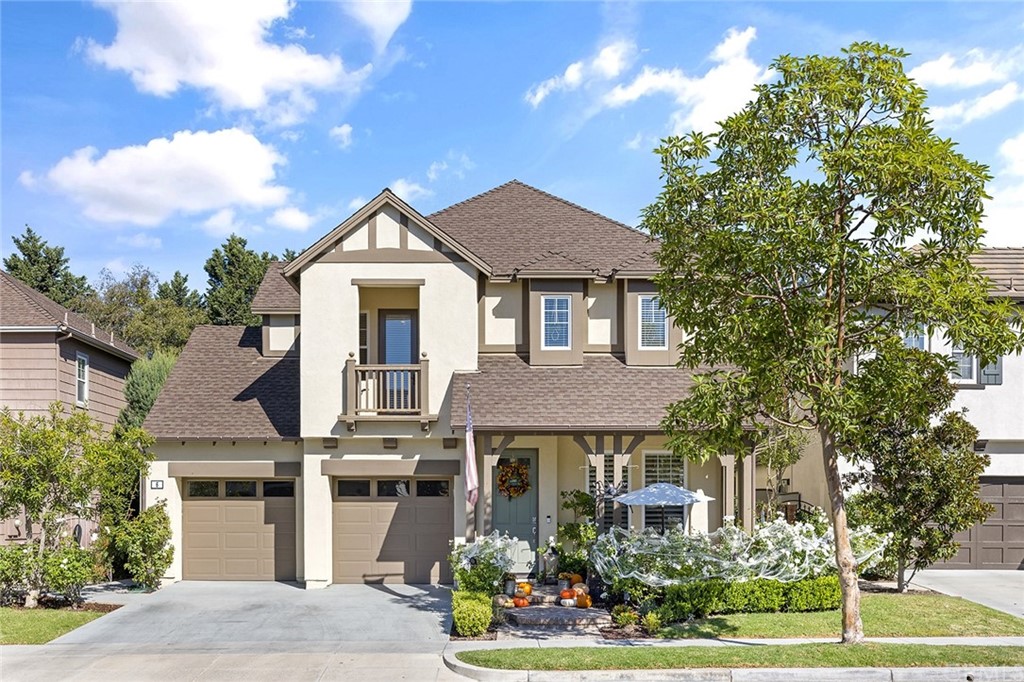 a house with a bench in front of it