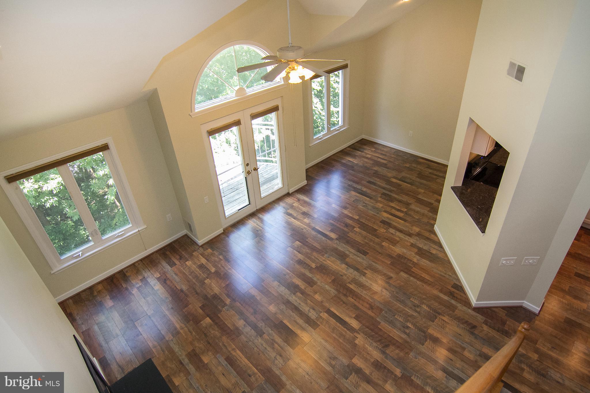View of main living area from the loft
