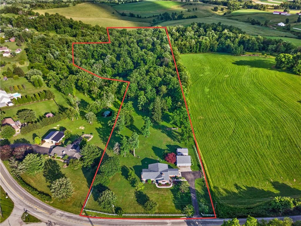 2153 Avella Road Avella, PA 15312 - Photo 32 of 36 Drone over the Property with Property lines.