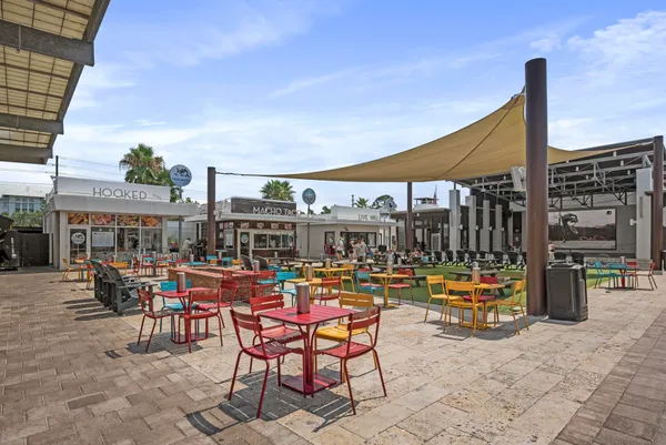 a view of outdoor space with seating area