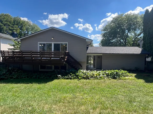 a house view with a garden space