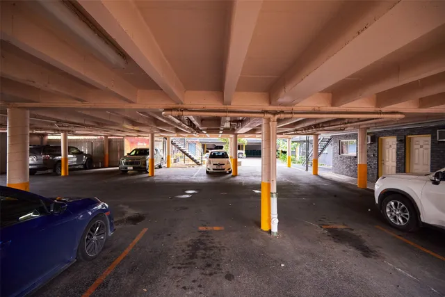 a view of a car parking garage