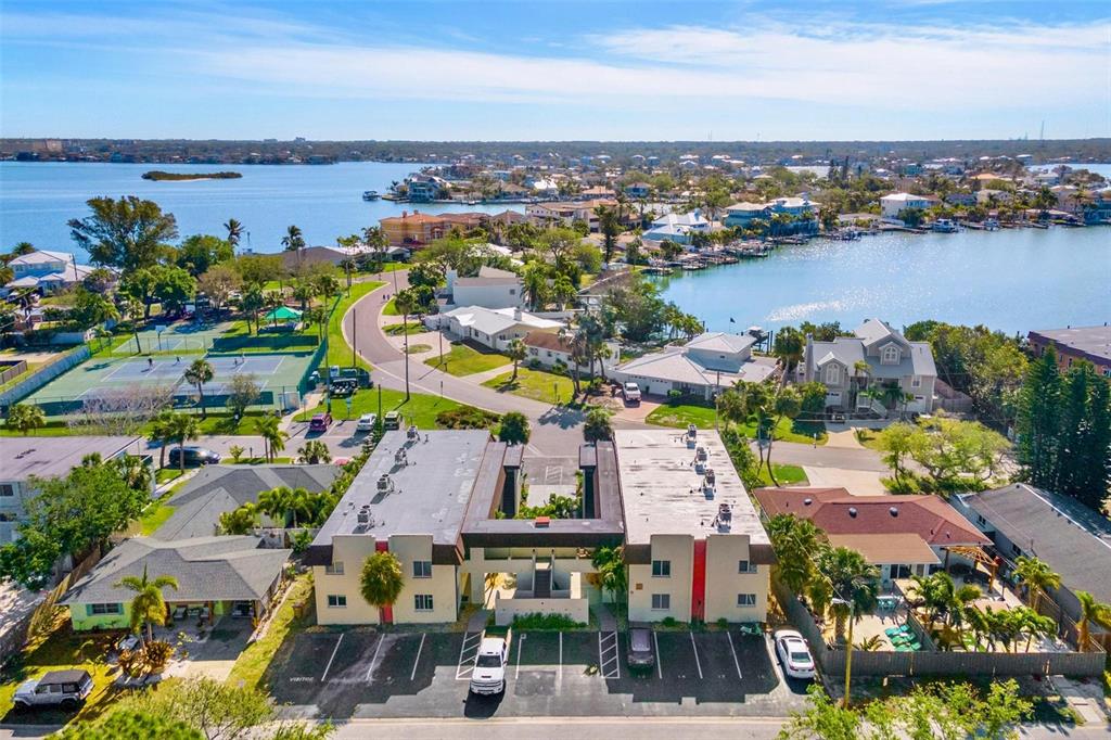 2704 2nd Street, Unit 2 Indian Rocks Beach, FL 33785 - Photo 20 of 32 an aerial view of residential building with outdoor space