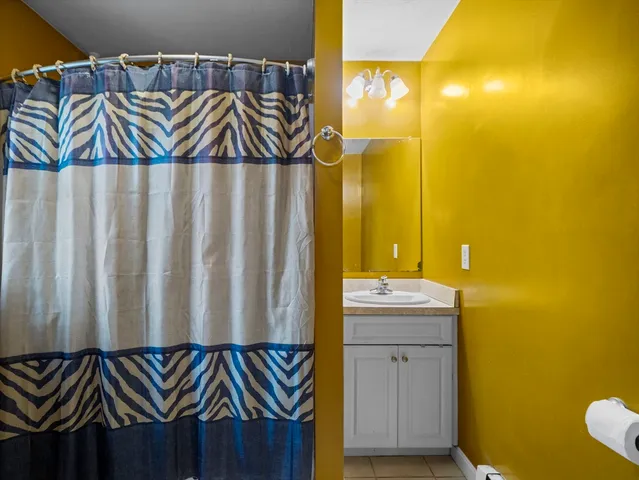 a view of a livingroom with a flat screen tv