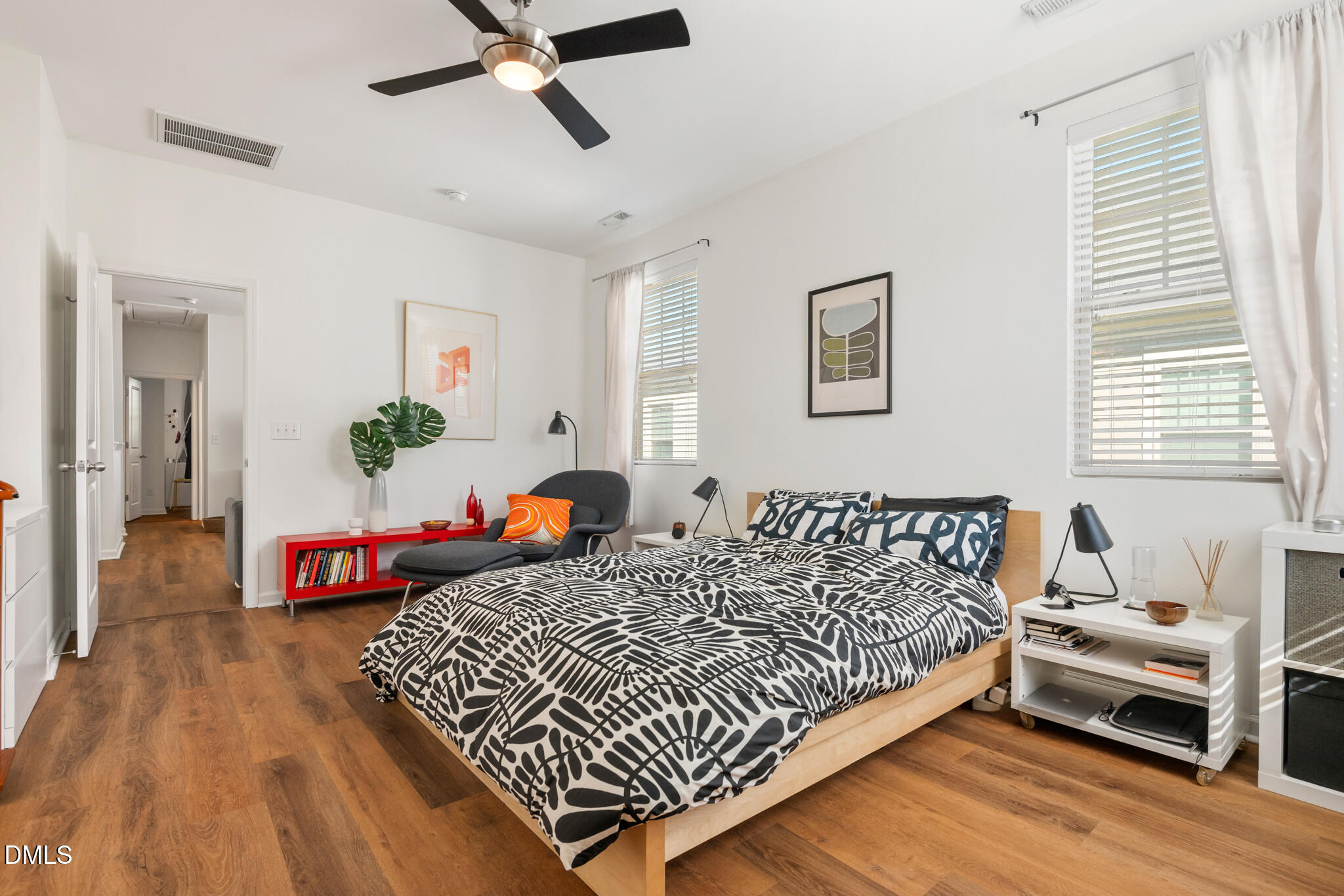 545 Libson Street Durham, NC 27703 - Photo 28 of 53 a bed room with a bed and a couch