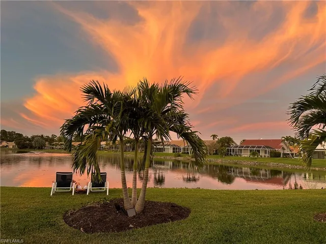 a view of a lake with houses