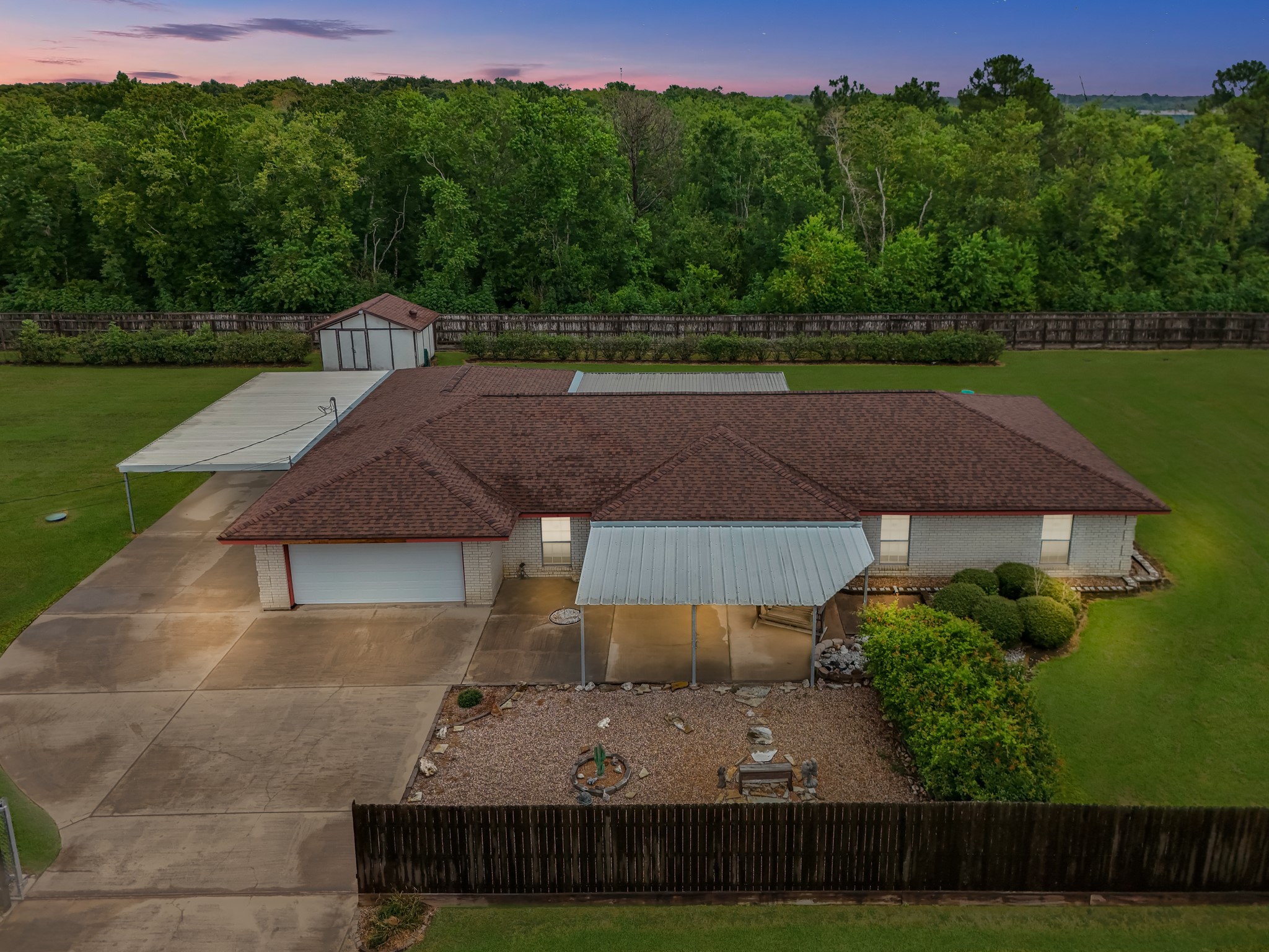 7315 Pine Street Manvel, TX 77578 - Photo 9 of 50 an aerial view of a house with a yard