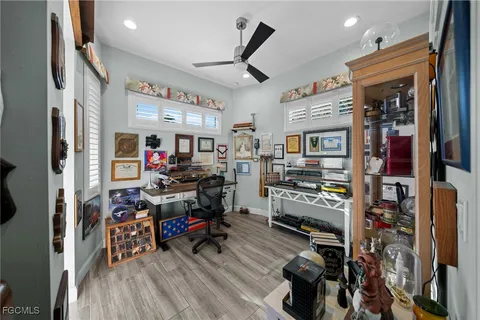 a view of a storage in a room