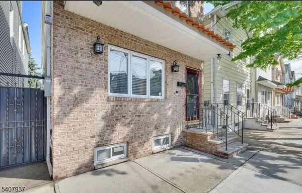 a brick building with a outdoor space
