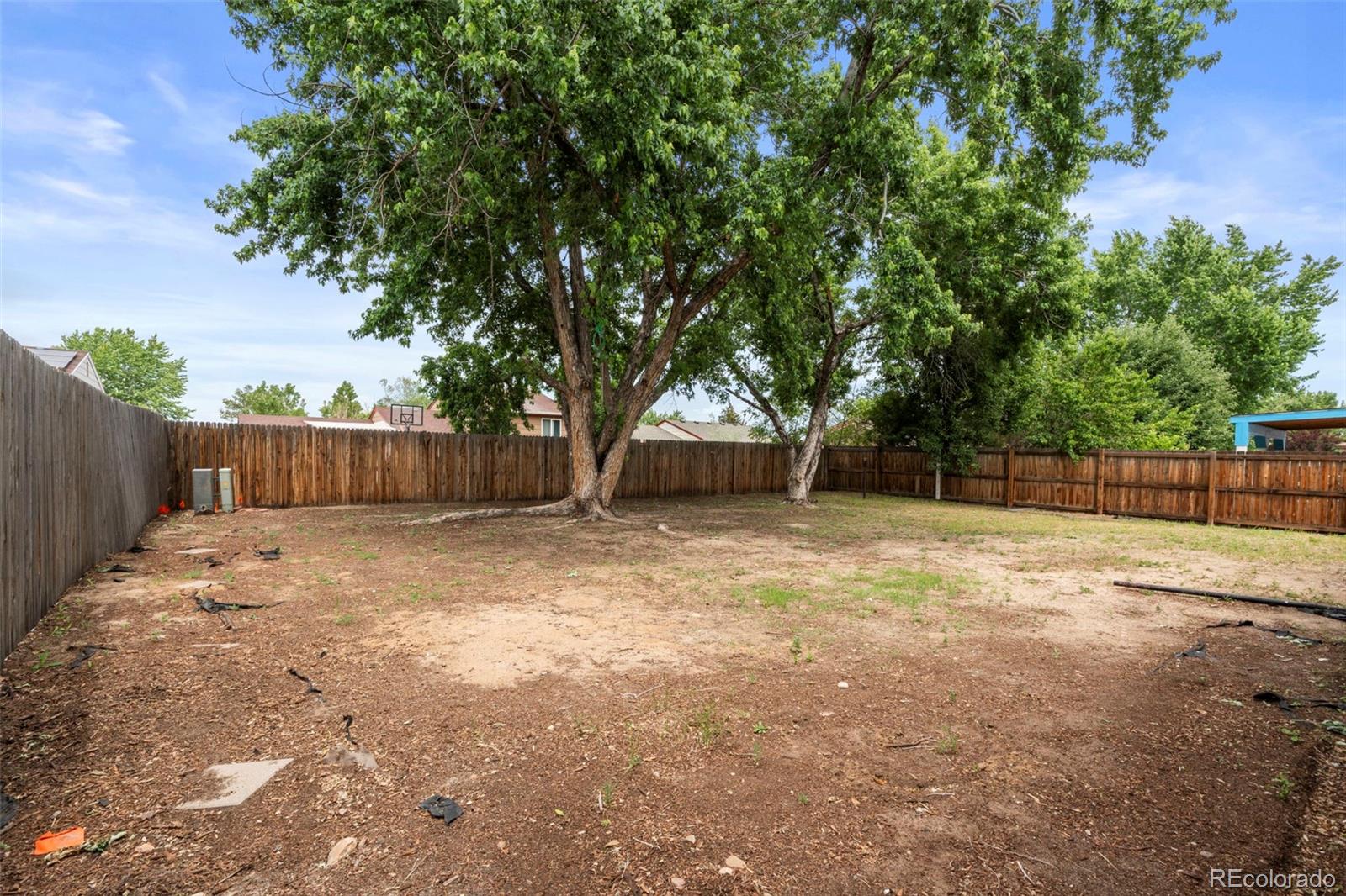 5167 Sable Street Denver, CO 80239 - Photo 23 of 27 a backyard of a house with lots of green space