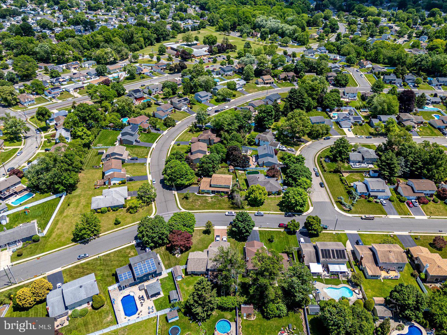 86 Albemarle Road Hamilton, NJ 08690 - Photo 44 of 49 Serene suburban landscape from above.