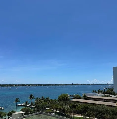 a view of lake with city view