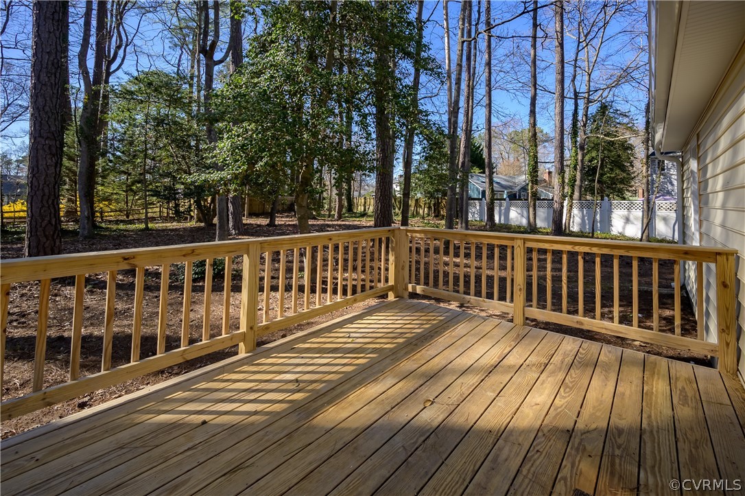 5012 Rollingway Road Chesterfield, VA 23832 - Photo 10 of 35 a view of balcony with wooden floor and fence