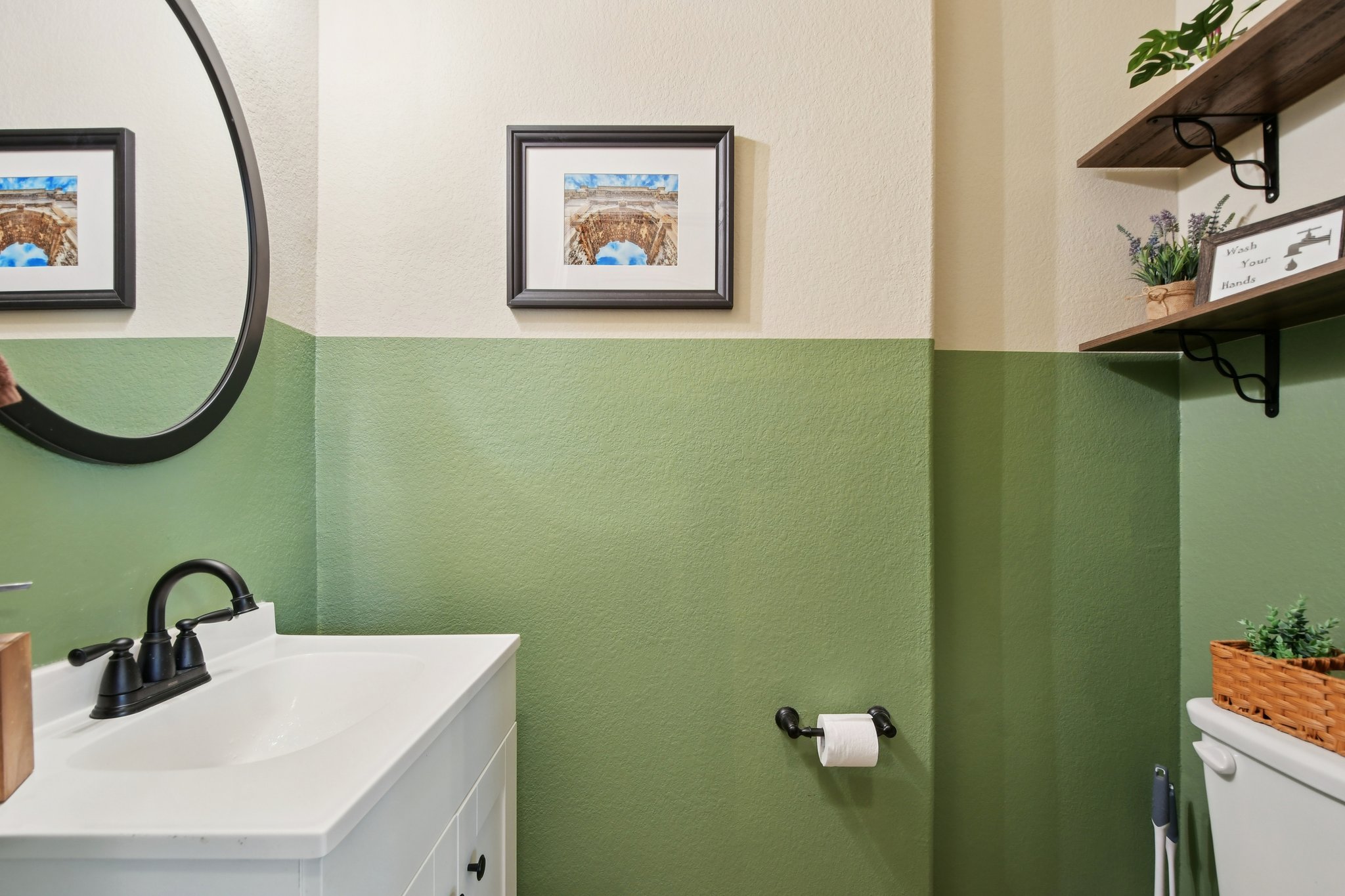 616 Lookout Tree Lane Round Rock, TX 78664 - Photo 13 of 39 Bathroom with vanity and a textured wall