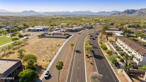 a view of a city with ocean view