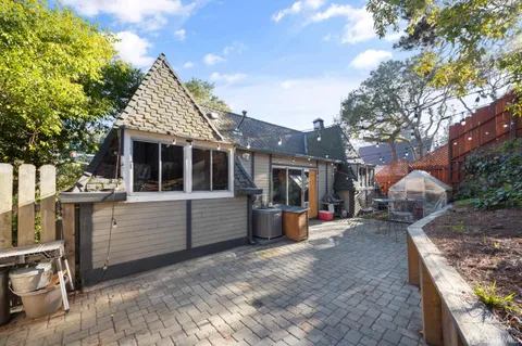 a view of a house with a patio