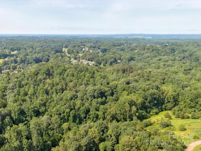 a view of a green field with lots of bushes