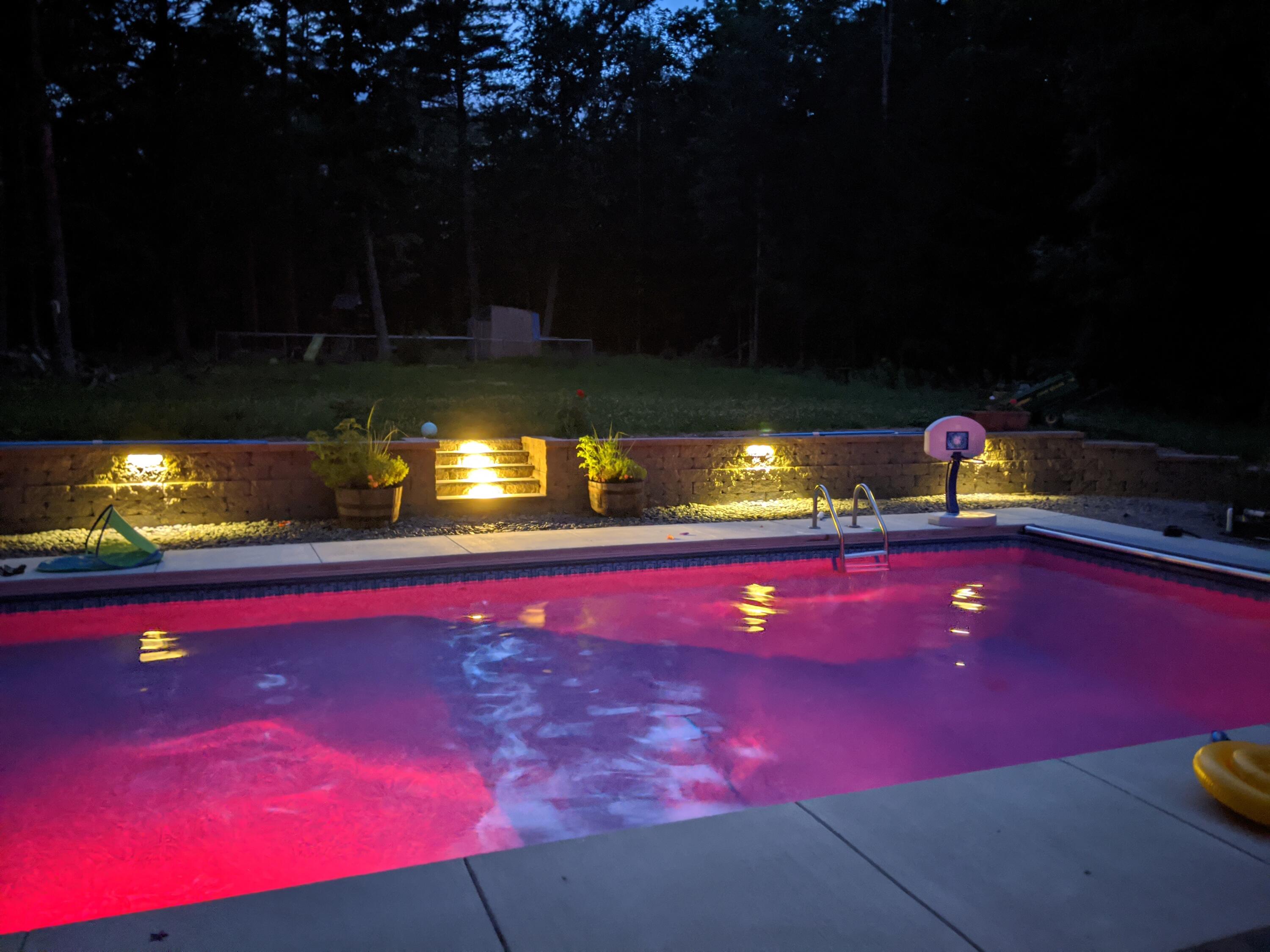 189 Dingley Road Bowdoinham, ME 04008 - Photo 41 of 41 Pool at night