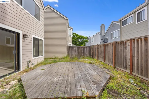 a backyard of a house