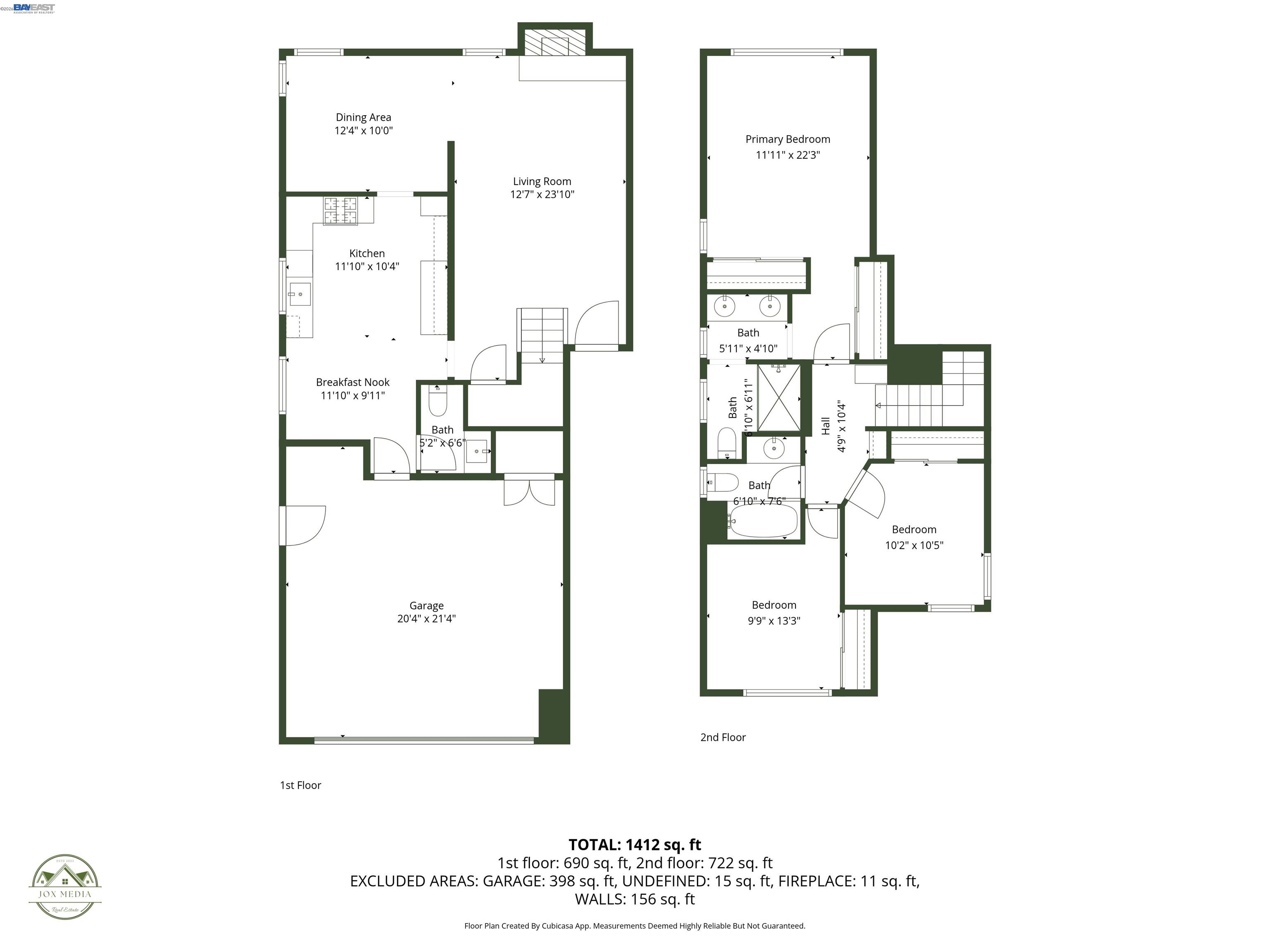 1068 Foster Street Alameda, CA 94502 - Photo 14 of 17 a picture of a floor plan