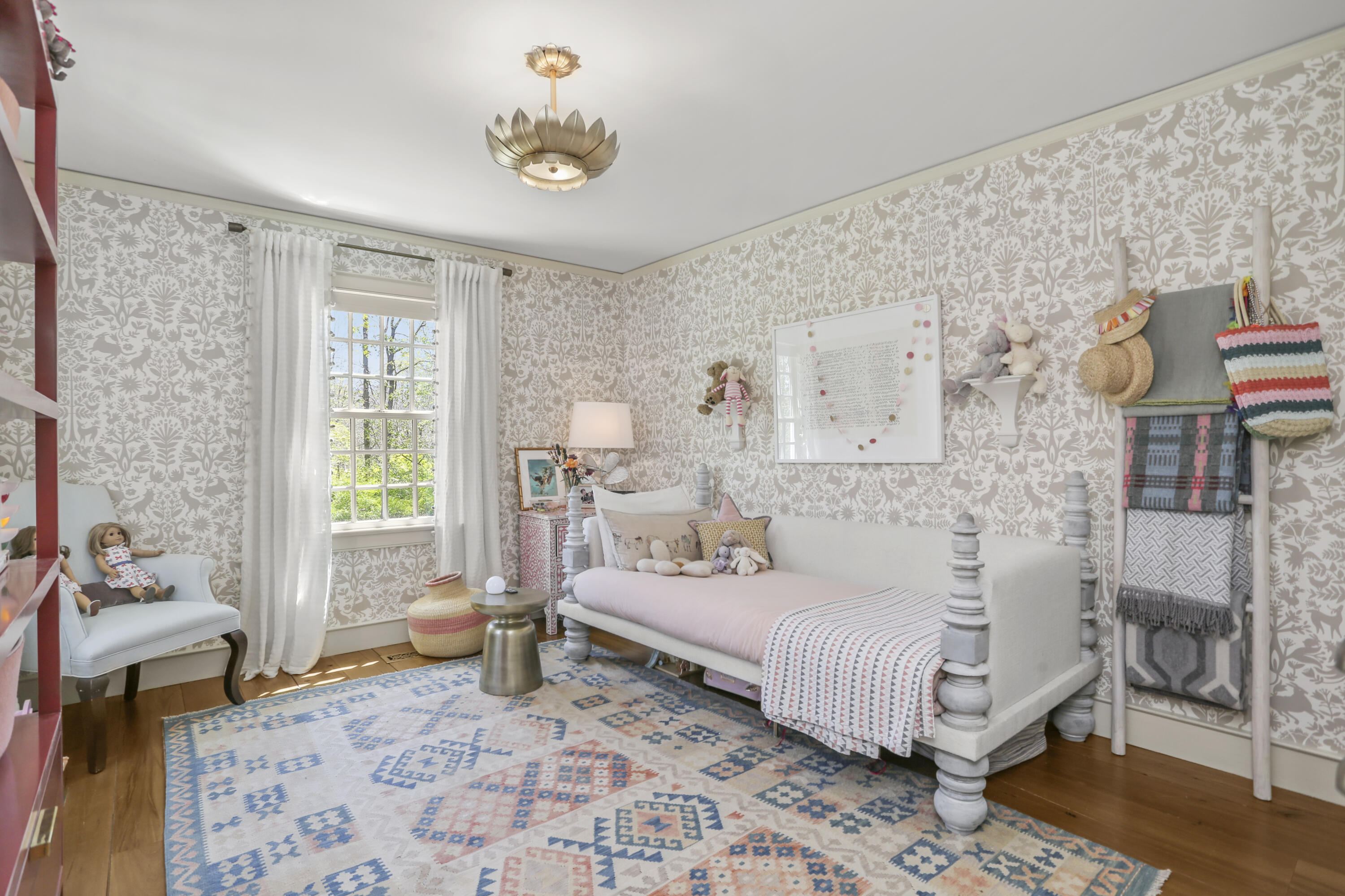 215 Cross Ridge Road New Canaan, CT 06840 - Photo 29 of 50 a bedroom with a bed and wooden floor