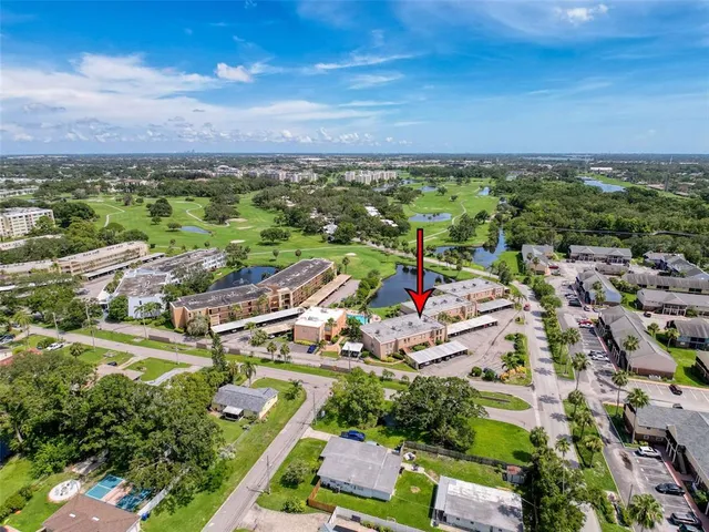 an aerial view of a city
