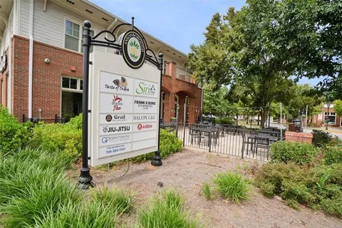 a sign on the side of a building