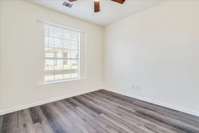 an empty room with a window