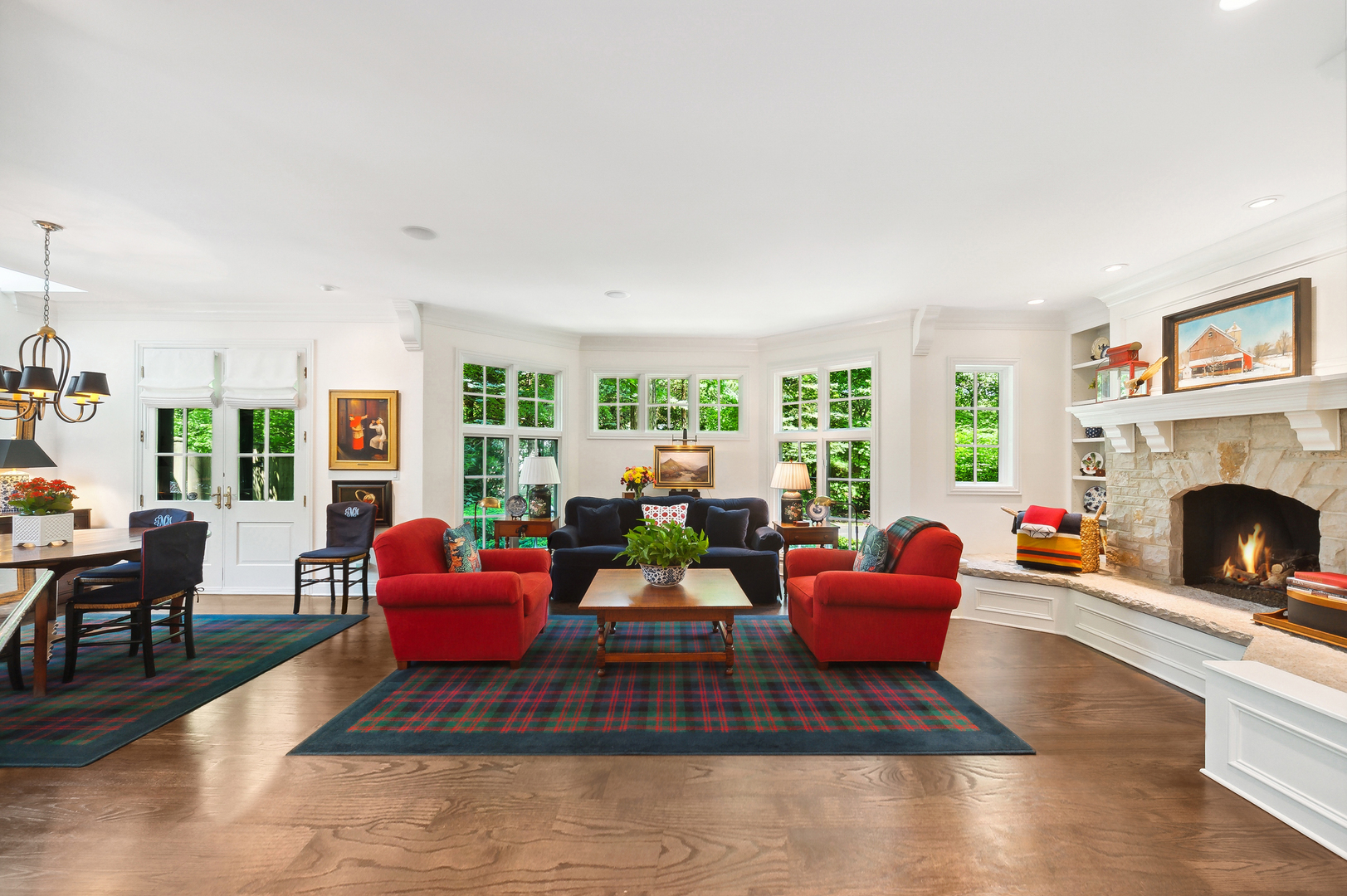 370 North Mayflower Road Lake Forest, IL 60045 - Photo 14 of 29 a living room with furniture and a fireplace