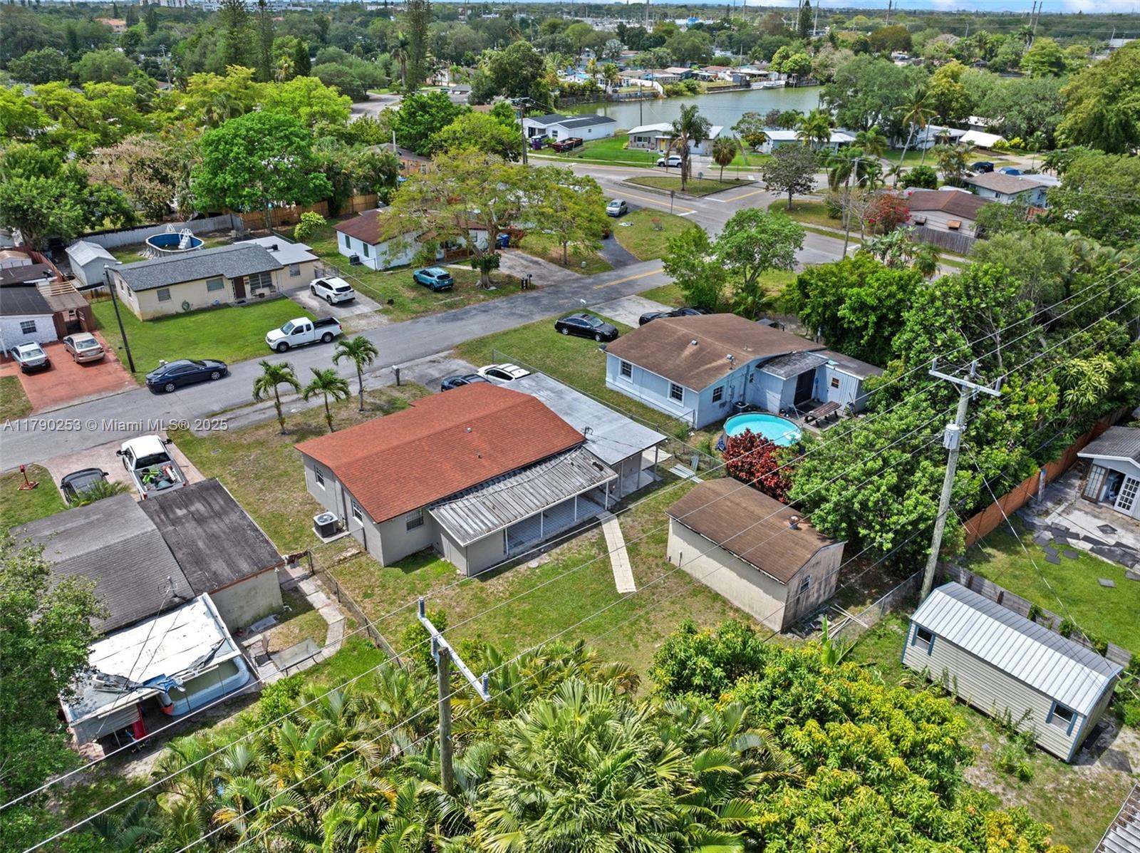 5731 Simms Street Hollywood, FL 33021 - Photo 27 of 33 an aerial view of residential house with outdoor space and swimming pool