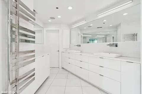 a view of balcony with wooden floor