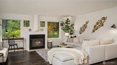 a living room with furniture and a couch