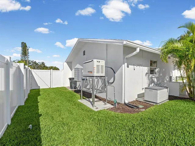 a view of a park with slide