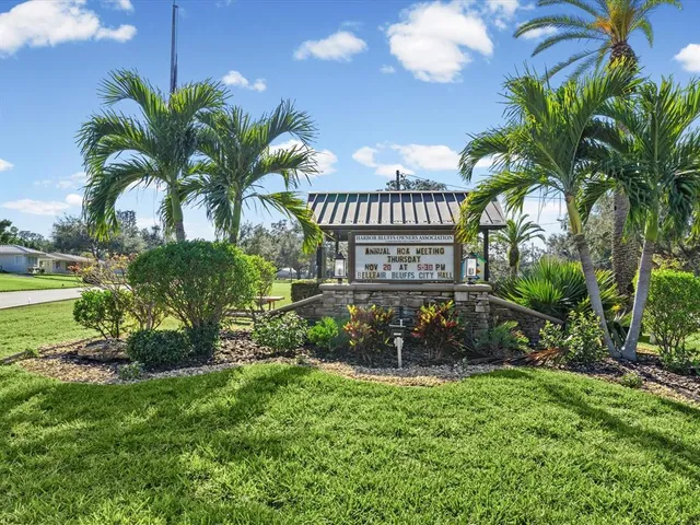 a view of outdoor space with sign board