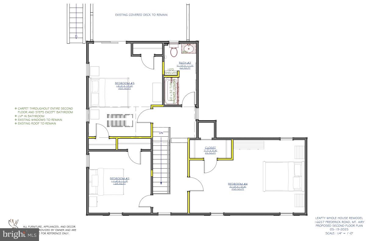16657 Frederick Road Mount Airy, MD 21771 - Photo 9 of 9 builder's floorplan for second floor