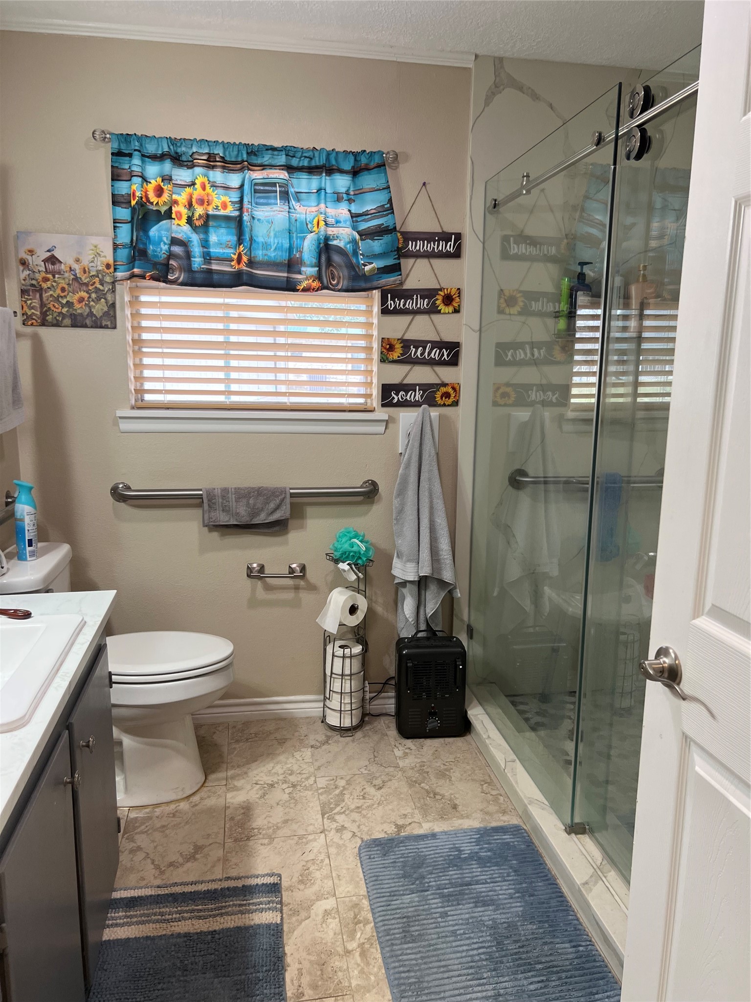 101 Vickie Lane Shepherd, TX 77371 - Photo 11 of 29 a bathroom with a granite countertop bathtub sink and toilet