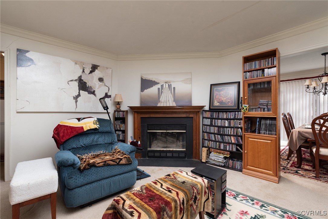5604 Monguy Road Charles City, VA 23030 - Photo 24 of 49 Living area with a fireplace with flush hearth, cr