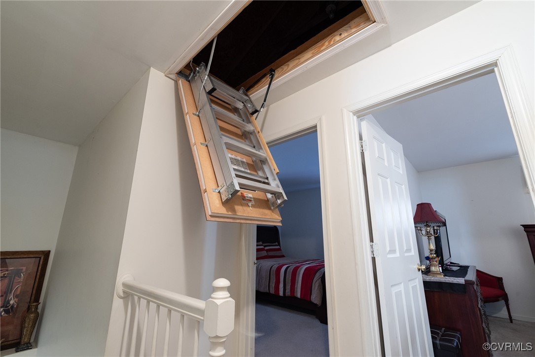 5604 Monguy Road Charles City, VA 23030 - Photo 40 of 49 Newer attic laddder
