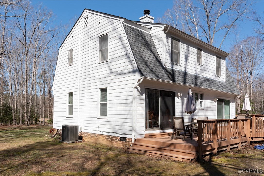 5604 Monguy Road Charles City, VA 23030 - Photo 6 of 49 Back of house with central air condition unit, a g