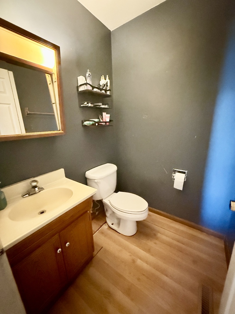 1341 Beverly Lane Streamwood, IL 60107 - Photo 12 of 14 a bathroom with a sink mirror and toilet