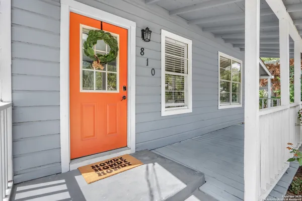 a view of an entryway with a window