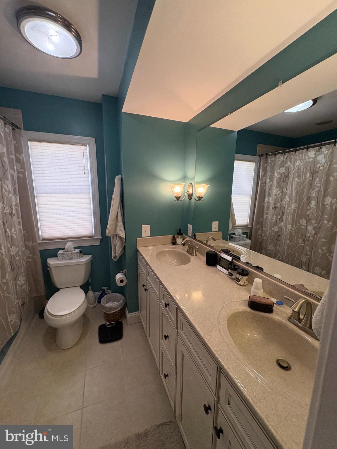 225 East 5th Street Frederick, MD 21701 - Photo 17 of 20 a bathroom with a double vanity sink and a toilet