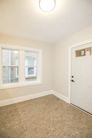 an empty room with a window