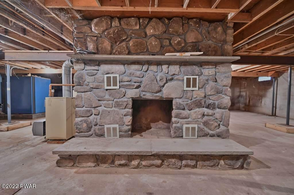 537 Torrey Road Honesdale, PA 18431 - Photo 65 of 79 Stone Fireplace - Lower Level Basement