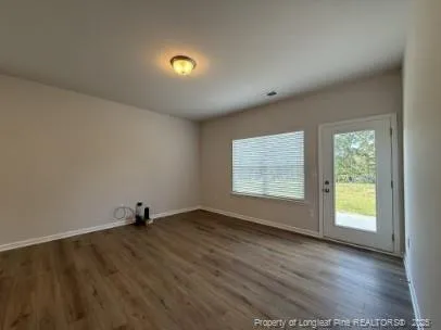 an empty room with a window