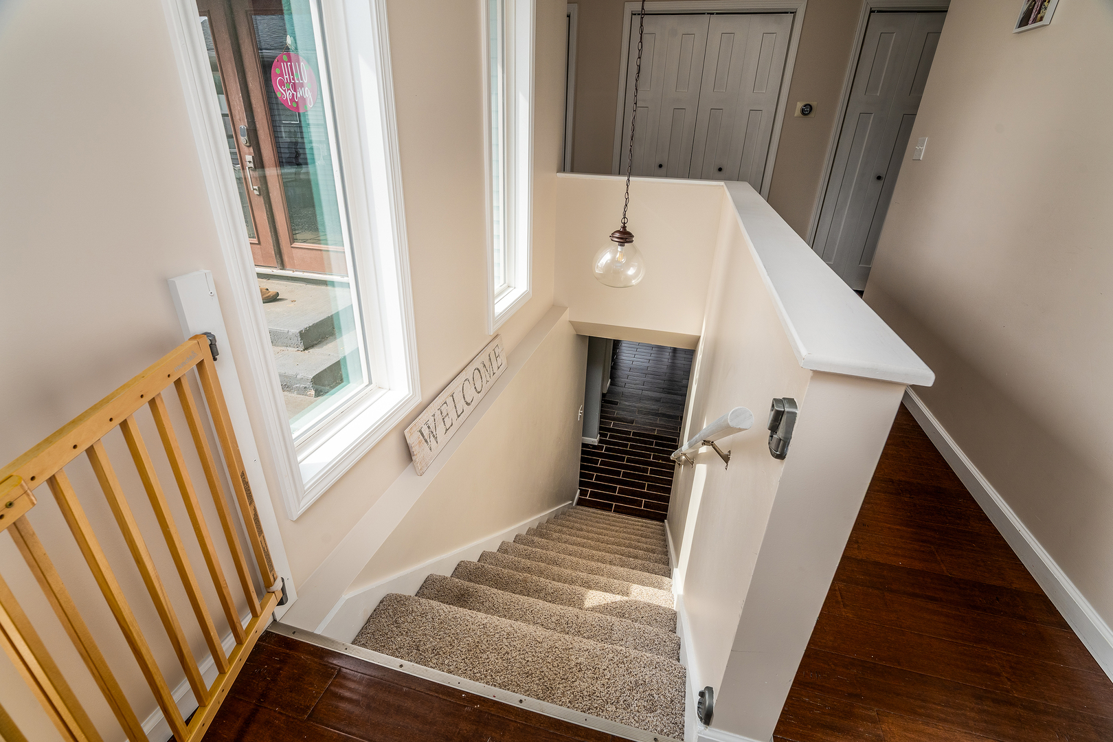 2930 Campground Road Anna, IL 62906 - Photo 65 of 81 a view of a hallway with wooden floor and staircase