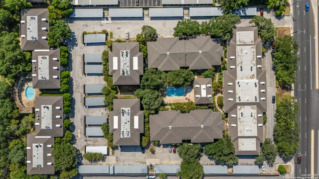 an aerial view of multiple house