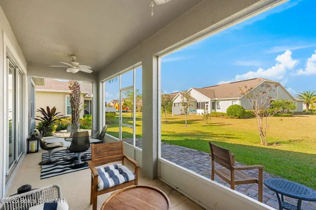 a outdoor space with furniture
