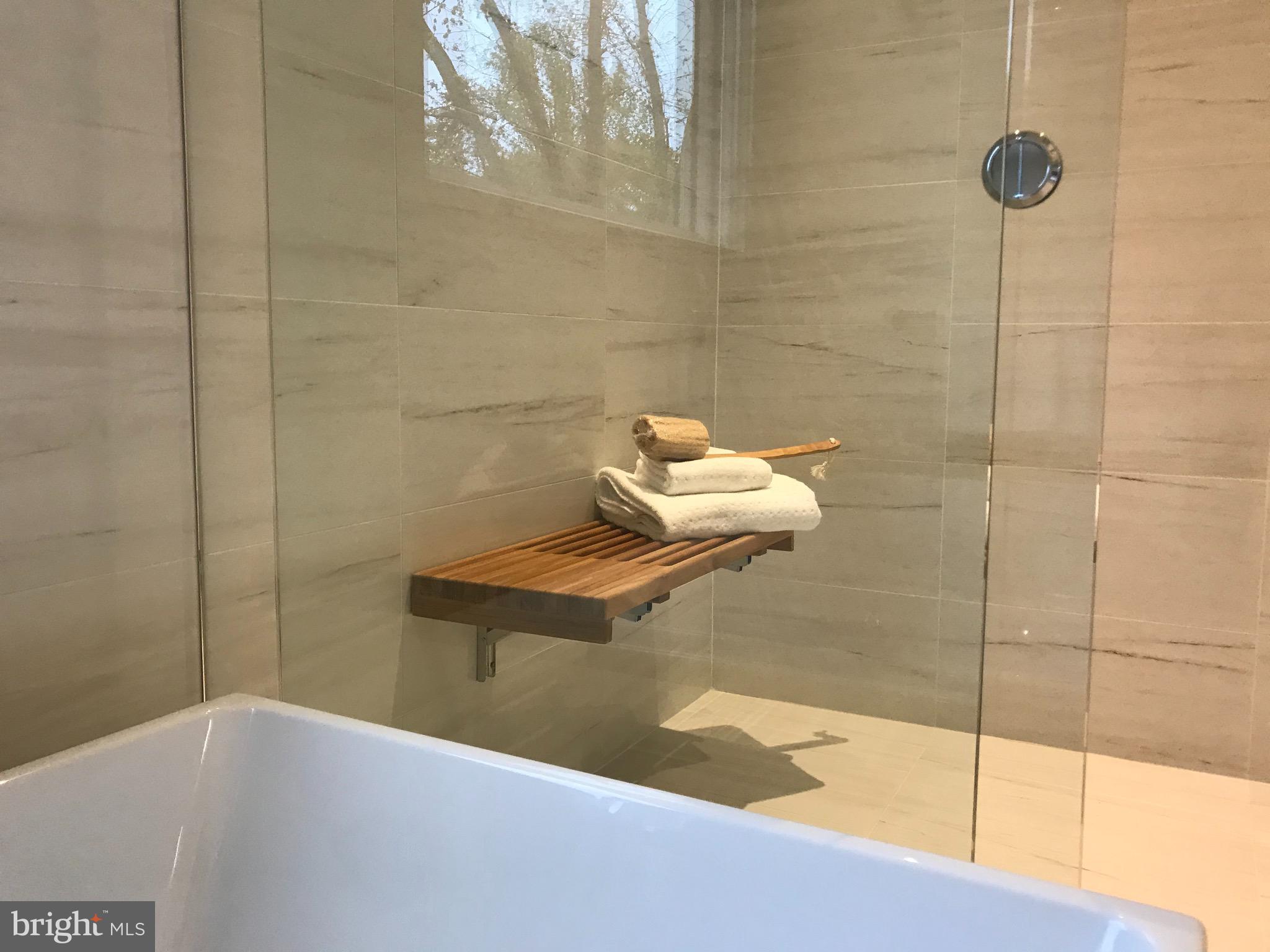 114 Tapawingo Road Southwest Vienna, VA 22180 - Photo 43 of 67 Master shower - folding teak bench